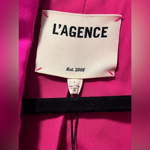 NWT L’AGENCE Marlee Blazer Dress, Hot Pink Rhodamine color, Size Small - Picture 8 of 8